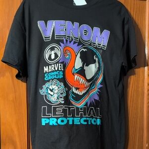 Marvel Venom Black Tee - Purple, Orange, Blue